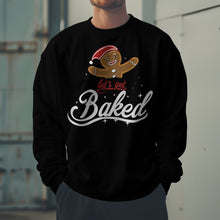 Load image into Gallery viewer, Half-Baked Gingerbread Man Sweatshirt - Funny Christmas Graphic - Hilarious Holiday Graphic Sweatshirt
