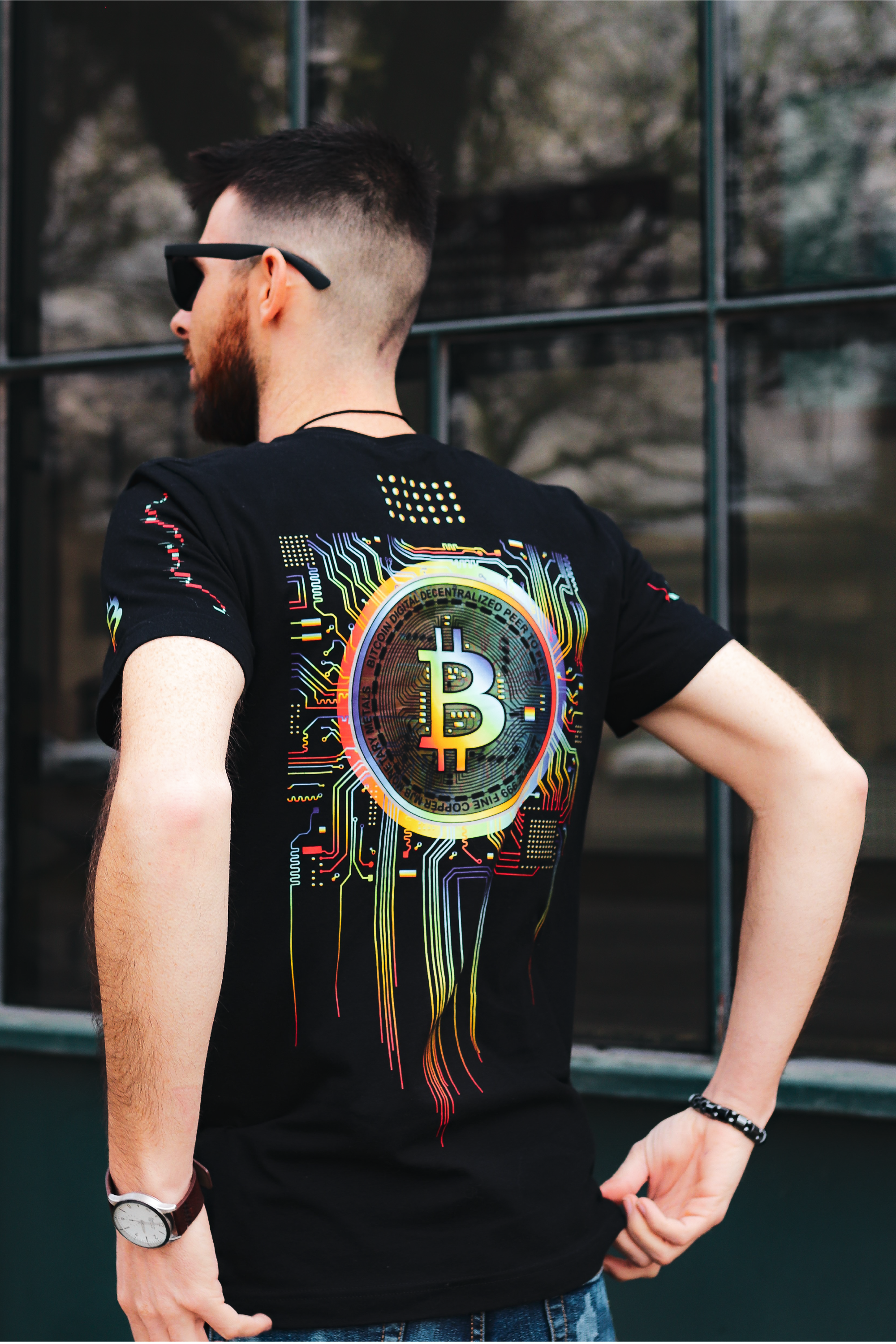 Bitcoin Crypto Tee - Blockchain Graphic T-Shirt - Ethereum Dogecoin Trader Gift - BTC Enthusiast Shirt - Mens Adult Ethereum Tee 5XL