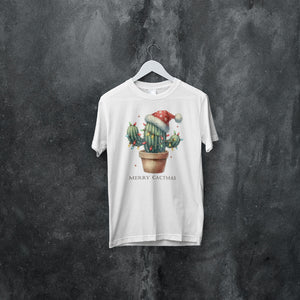 Merry Cactmus Shirt - Festive Cactus Christmas Tee - Funny Holiday Graphic T-Shirt