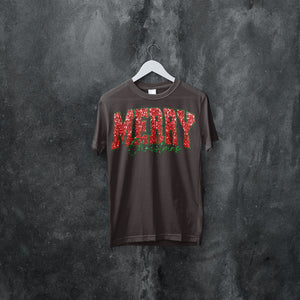 Merry Christmas Shirt - Festive Holiday Tee - Classic Xmas Graphic T-Shirt