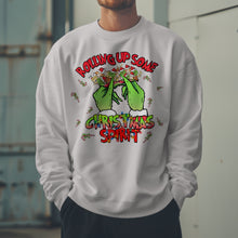 Load image into Gallery viewer, The Grinch Rolling Up Christmas Spirit Sweatshirt - Funny Holiday Sweater - Humorous Xmas Pullover
