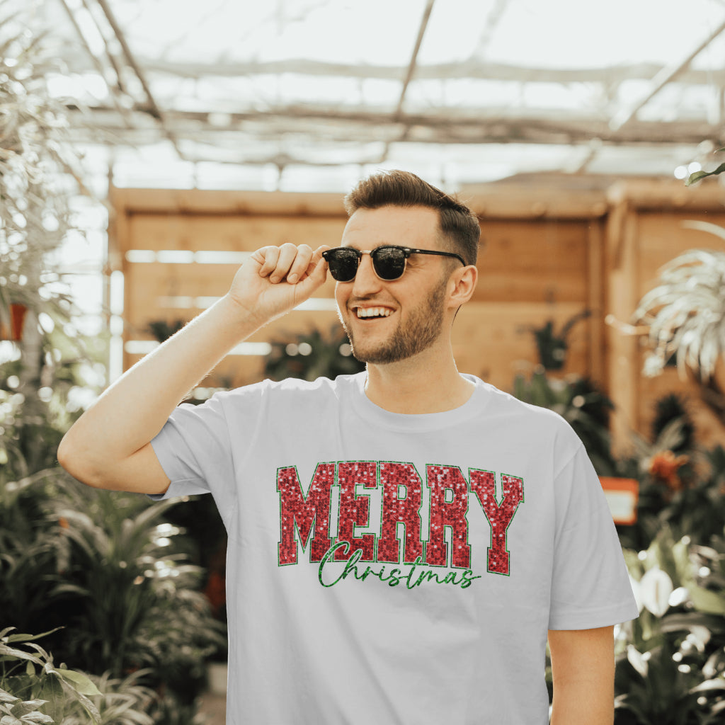 Merry Christmas Shirt - Festive Holiday Tee - Classic Xmas Graphic T-Shirt